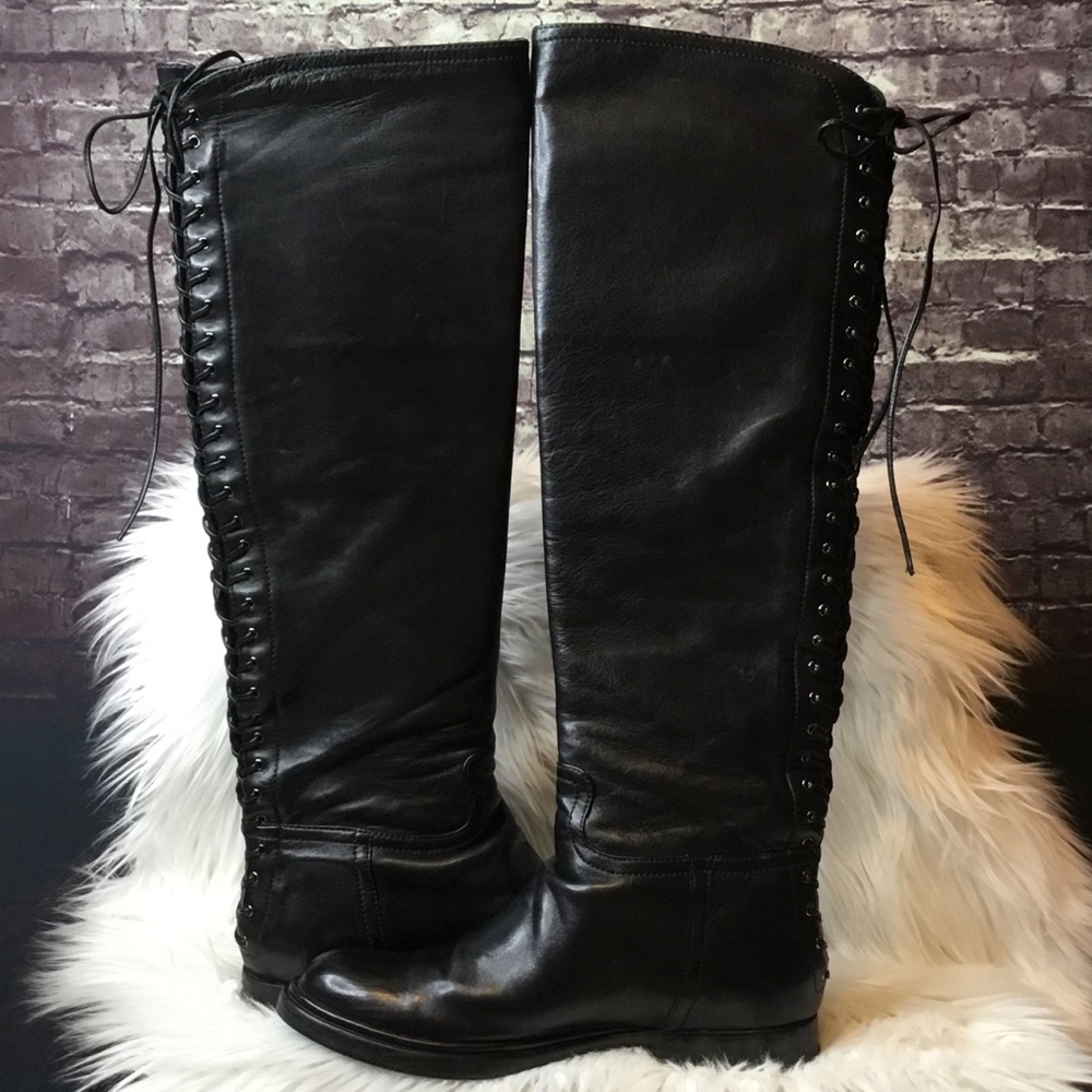 ⛔️SOLD⛔️Miu Miu Black Lace Up Riding Boots! - Picture 6 of 9